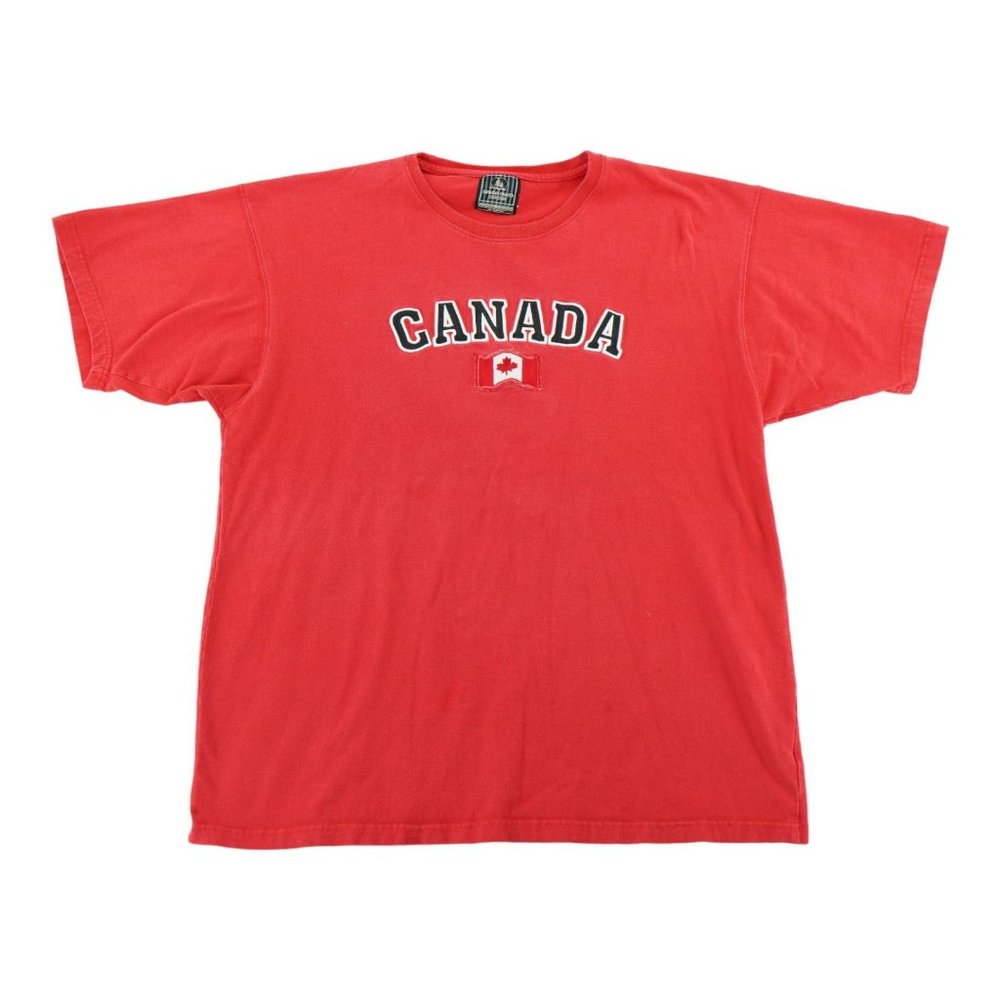 Canadian Country Collection Canada Canadian‎ Flag Men's T-shirt Red Size XL